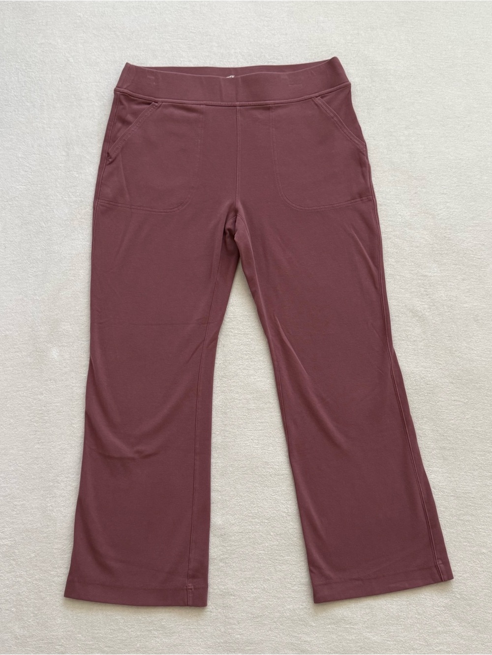 Duluth Pull On Straight Leg Pants Women’s L Pink Cotton Stretch Casual